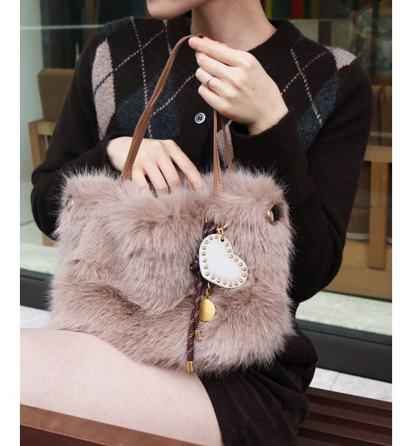  「《ランキング1位》フェイクファー2WAYバッグ」|ハンドバッグ|