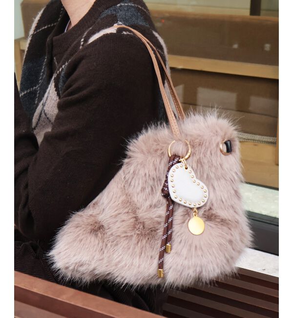  「《ランキング1位》フェイクファー2WAYバッグ」|ハンドバッグ|