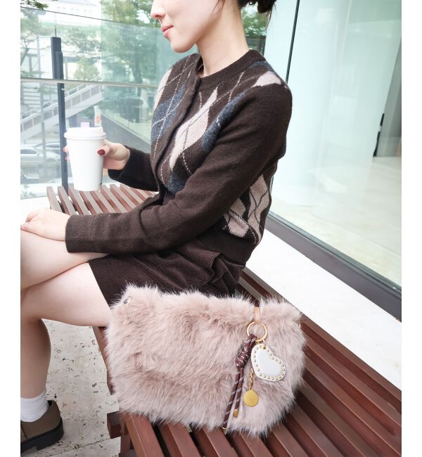  「《ランキング1位》フェイクファー2WAYバッグ」|ハンドバッグ|