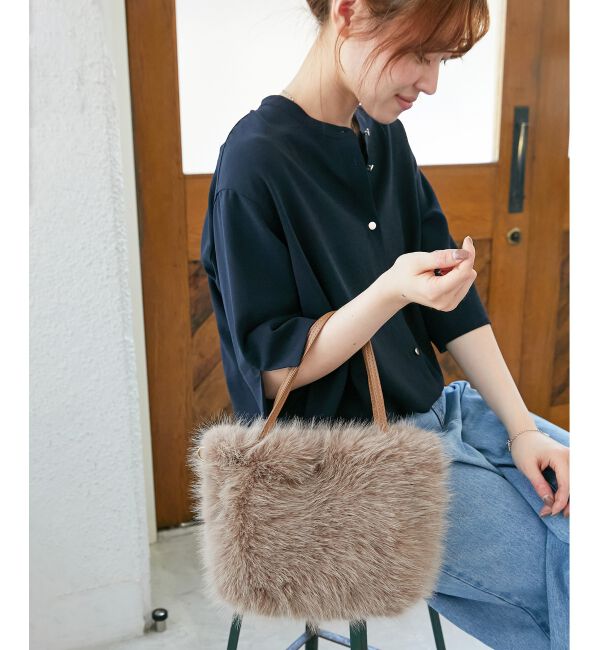  「《ランキング1位》フェイクファー2WAYバッグ」|ハンドバッグ|