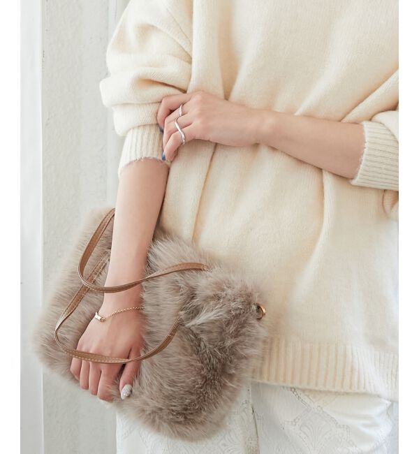  「《ランキング1位》フェイクファー2WAYバッグ」|ハンドバッグ|