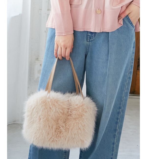  「《ランキング1位》フェイクファー2WAYバッグ」|ハンドバッグ|