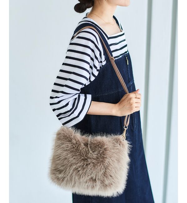  「《ランキング1位》フェイクファー2WAYバッグ」|ハンドバッグ|