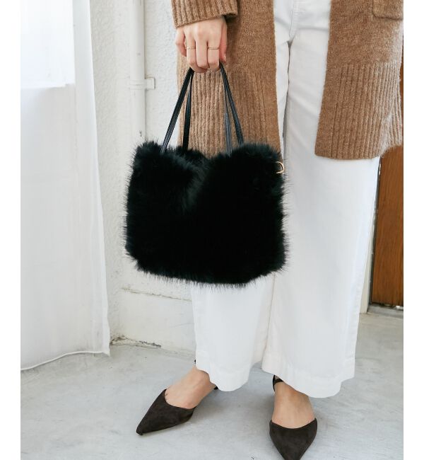  「《ランキング1位》フェイクファー2WAYバッグ」|ハンドバッグ|