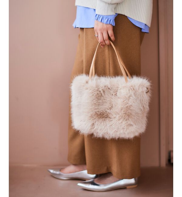  「《ランキング1位》フェイクファー2WAYバッグ」|ハンドバッグ|