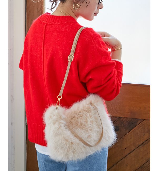  「《ランキング1位》フェイクファー2WAYバッグ」|ハンドバッグ|