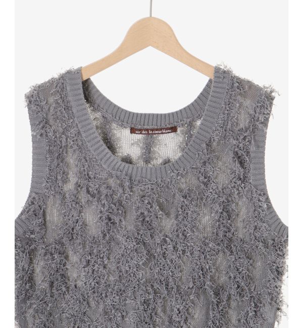  「《WEB・一部店舗限定》ALリボンヤーンベスト」|ベスト・ジレ|