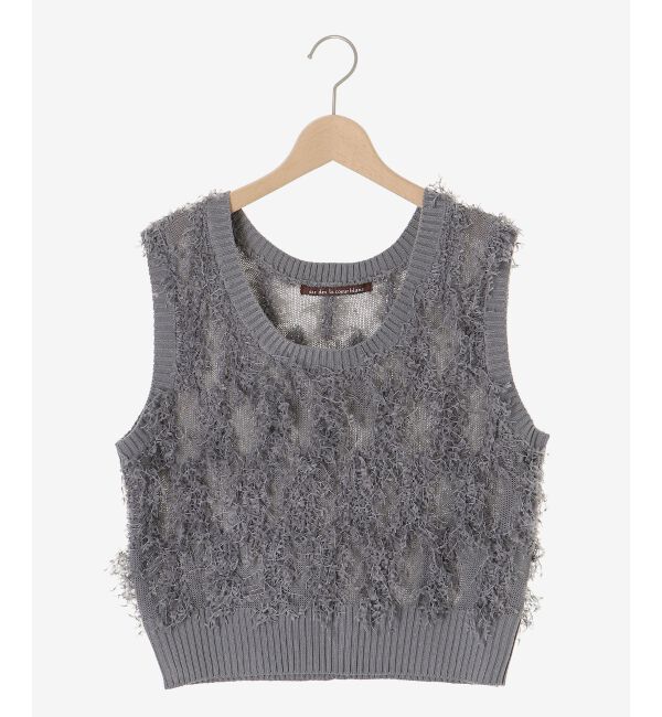  「《WEB・一部店舗限定》ALリボンヤーンベスト」|ベスト・ジレ|