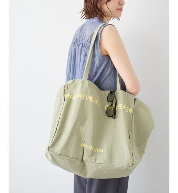  「《WEB限定アイテム》ロゴキャンバスBIGトート」|トートバッグ|カーキグリーン