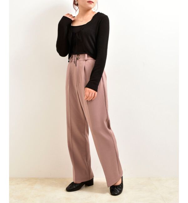 MAJESTICLEGON「リラックスカラーパンツ」|スラックス|