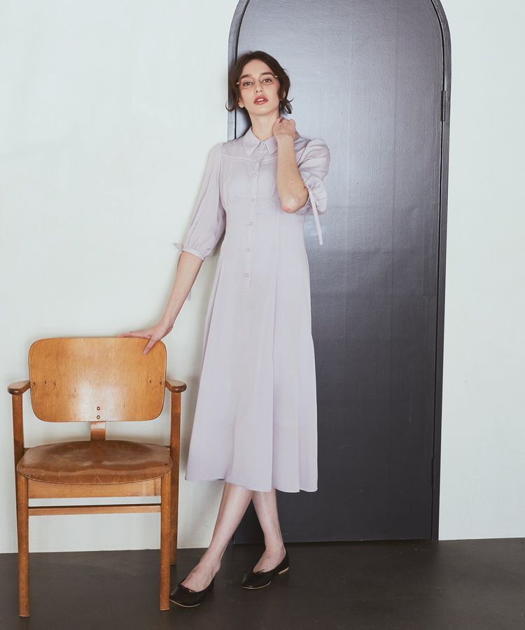 Maison de FLEUR Petite Robe「はしごレースシャツワンピース」|ワンピース|