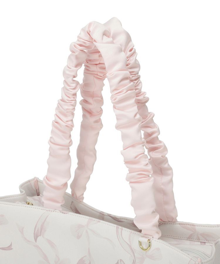 Maison de FLEUR「リボン柄ギャザーハンドルスクエアトート」|トートバッグ|