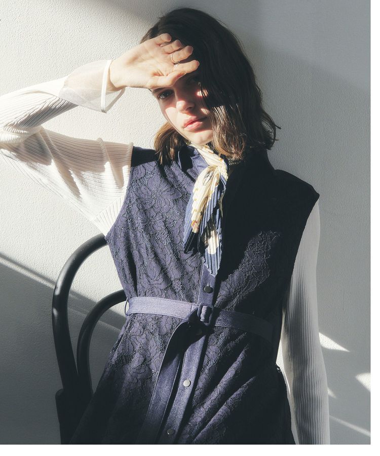 YECCA VECCA「レース切替ジレワンピース」|ワンピース|