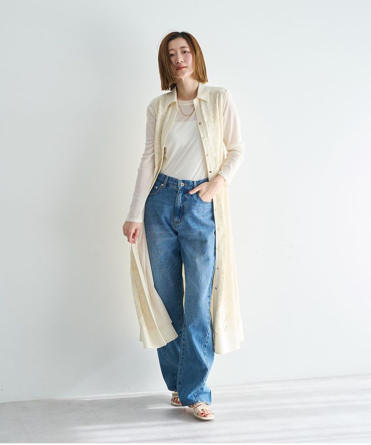 YECCA VECCA「レース切替ジレワンピース」|ワンピース|