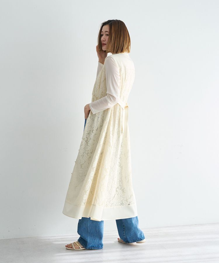 YECCA VECCA「レース切替ジレワンピース」|ワンピース|
