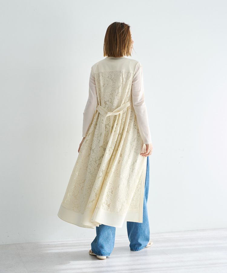 YECCA VECCA「レース切替ジレワンピース」|ワンピース|