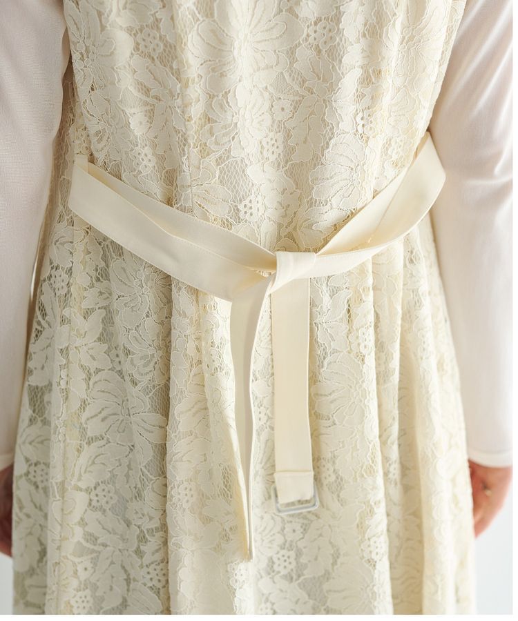 YECCA VECCA「レース切替ジレワンピース」|ワンピース|