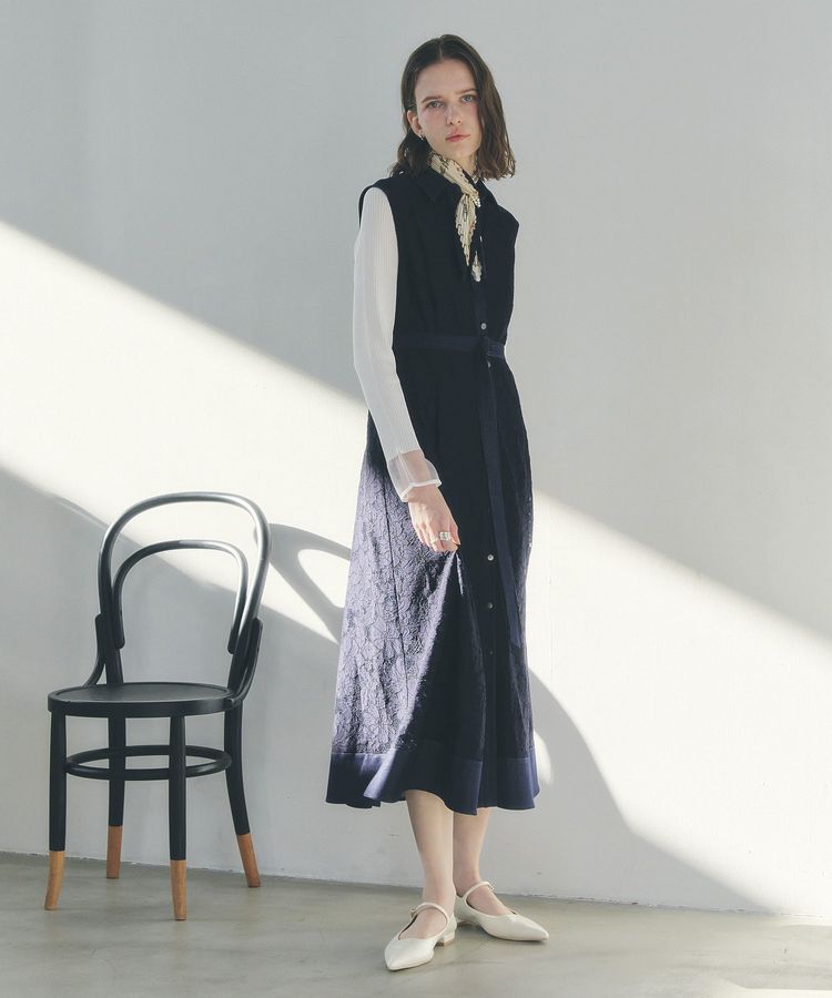 YECCA VECCA「レース切替ジレワンピース」|ワンピース|