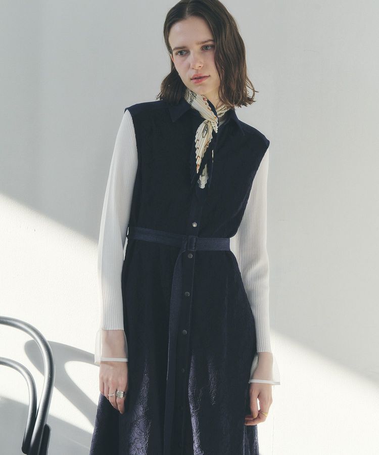 YECCA VECCA「レース切替ジレワンピース」|ワンピース|