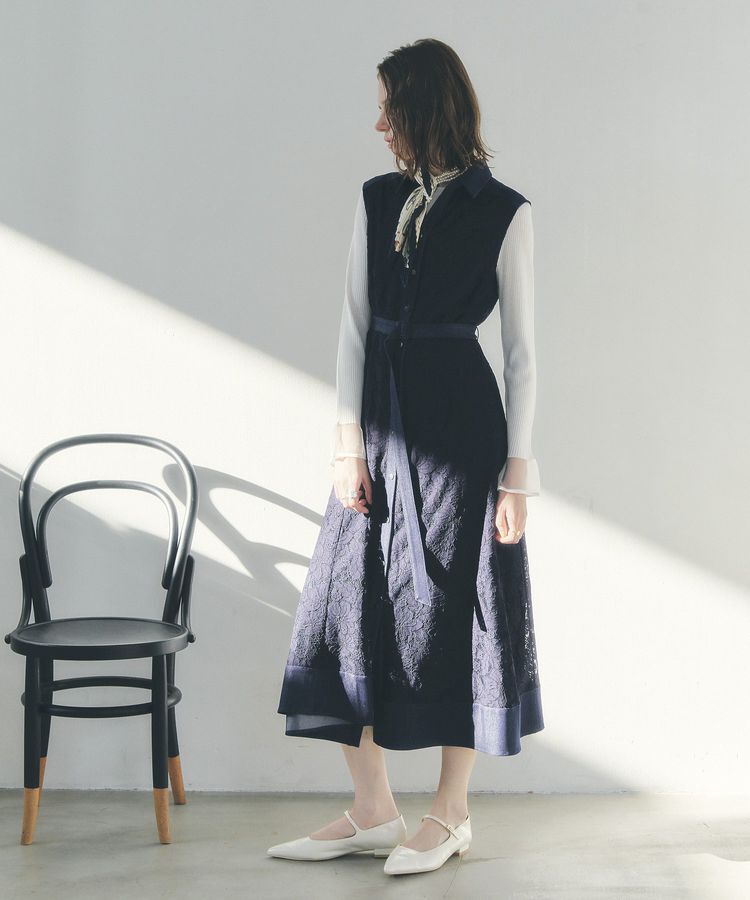 YECCA VECCA「レース切替ジレワンピース」|ワンピース|