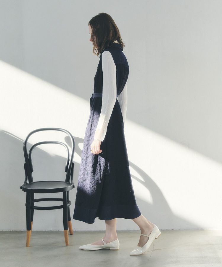 YECCA VECCA「レース切替ジレワンピース」|ワンピース|