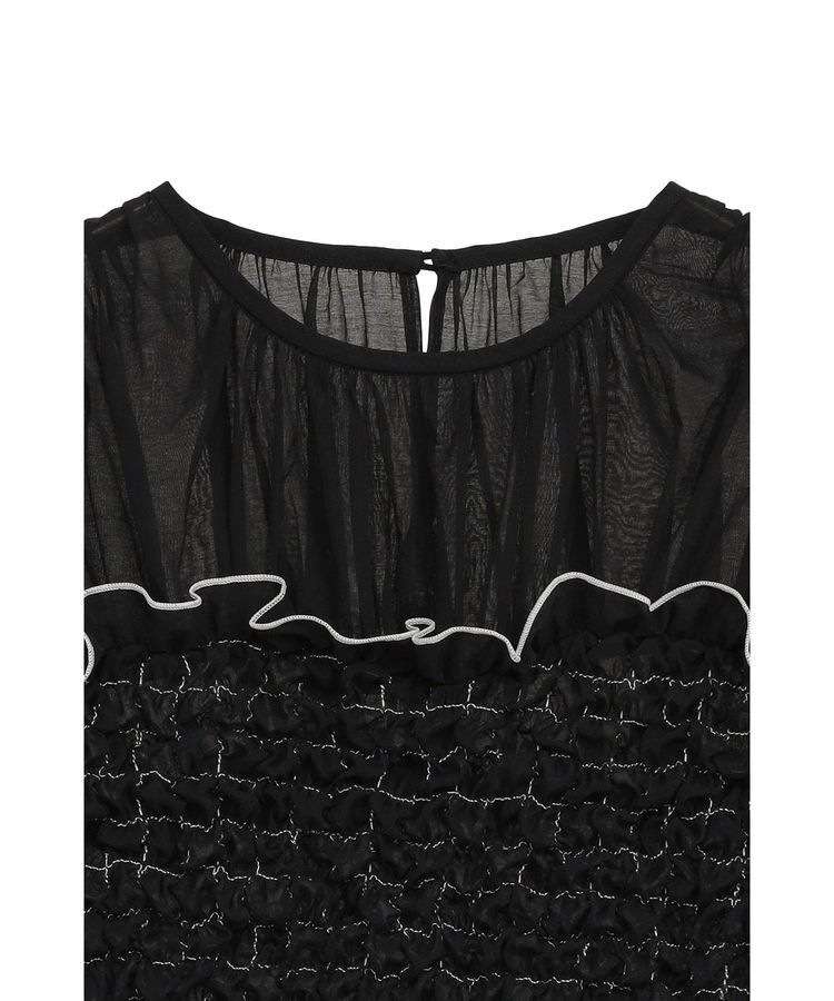 GARAGE OF GOOD CLOTHING「【CLANE】COLOR STITCHED SHIRRING TOPS」|シャツ・ブラウス|