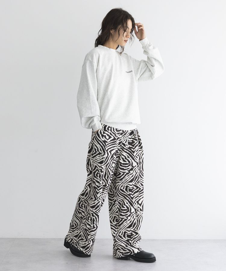 GARAGE OF GOOD CLOTHING「【日本製】ゼブラプリント４タックワイドパンツ」|その他|