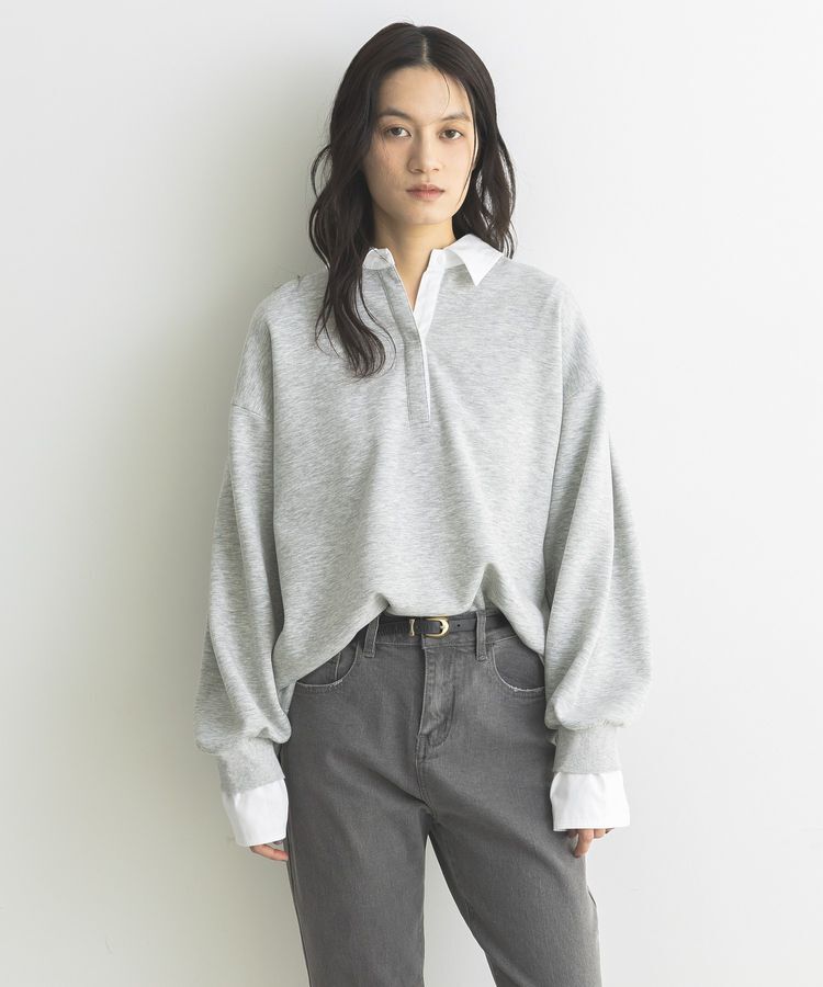 GARAGE OF GOOD CLOTHING「レイヤード風クレリックプルオーバー」|スウェット・ジャージ|