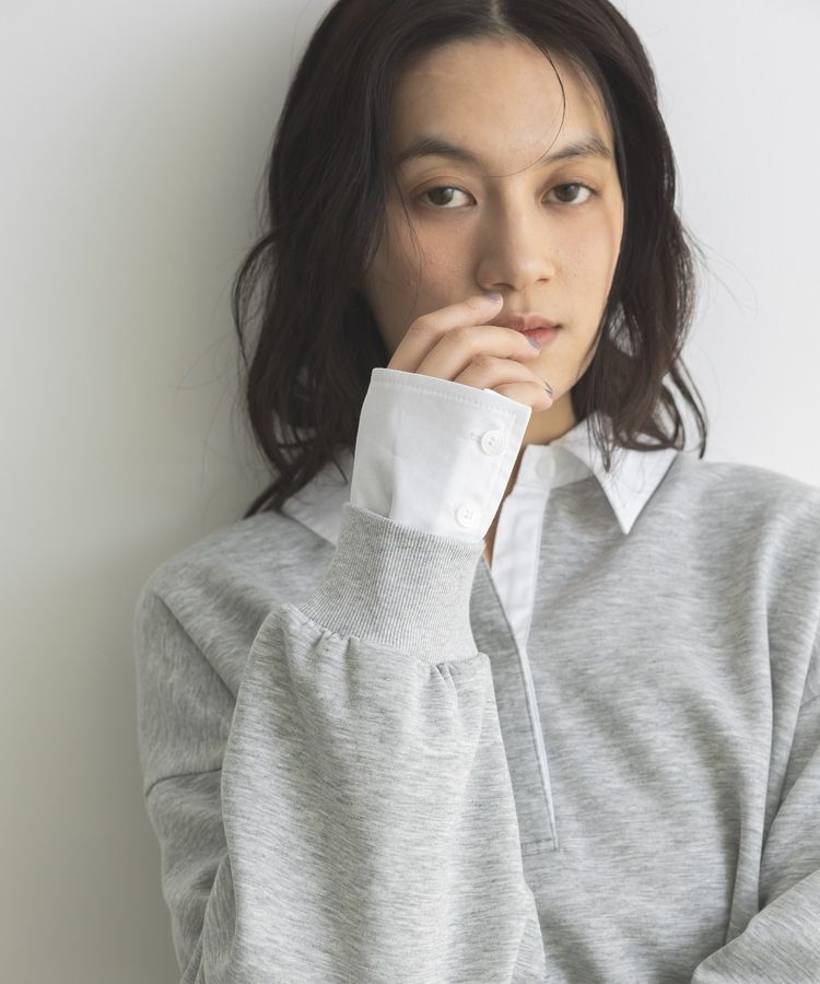 GARAGE OF GOOD CLOTHING「レイヤード風クレリックプルオーバー」|スウェット・ジャージ|