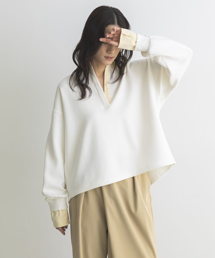 GARAGE OF GOOD CLOTHING「レイヤード風クレリックプルオーバー」|スウェット・ジャージ|