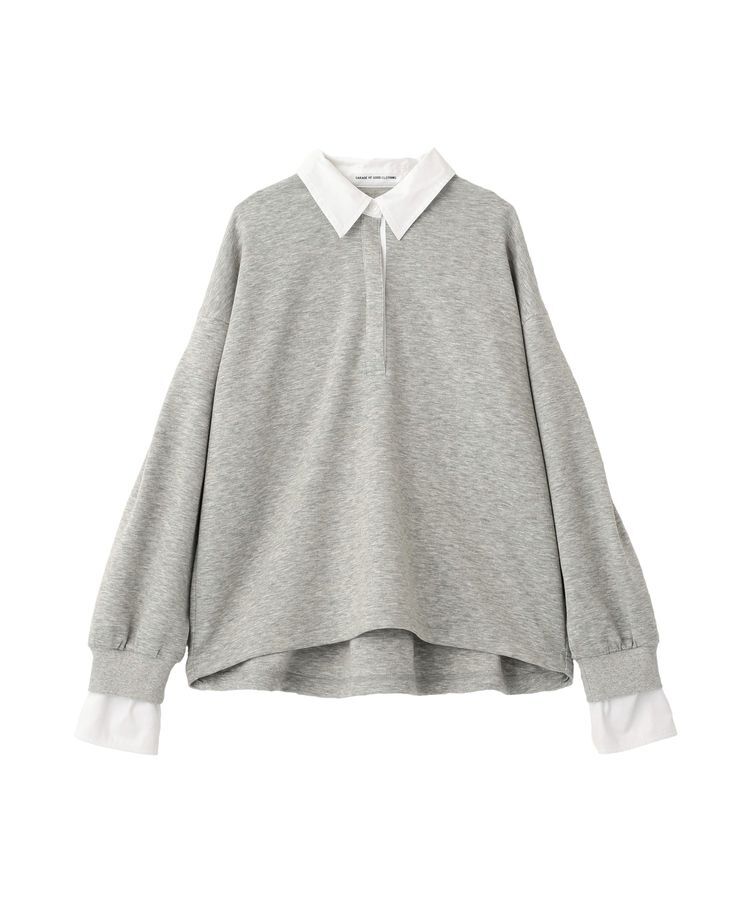 GARAGE OF GOOD CLOTHING「レイヤード風クレリックプルオーバー」|スウェット・ジャージ|