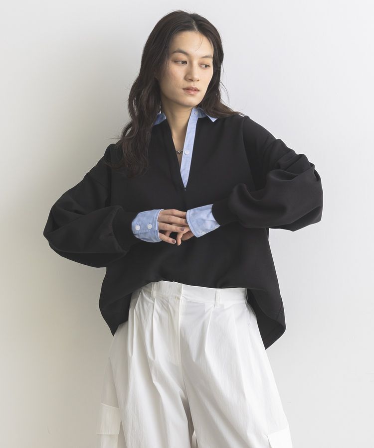 GARAGE OF GOOD CLOTHING「レイヤード風クレリックプルオーバー」|スウェット・ジャージ|