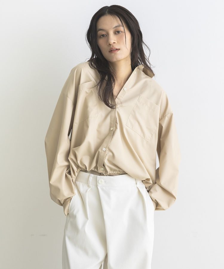 GARAGE OF GOOD CLOTHING「裾ドロストロングスリーブスクエアシャツ」|シャツ・ブラウス|