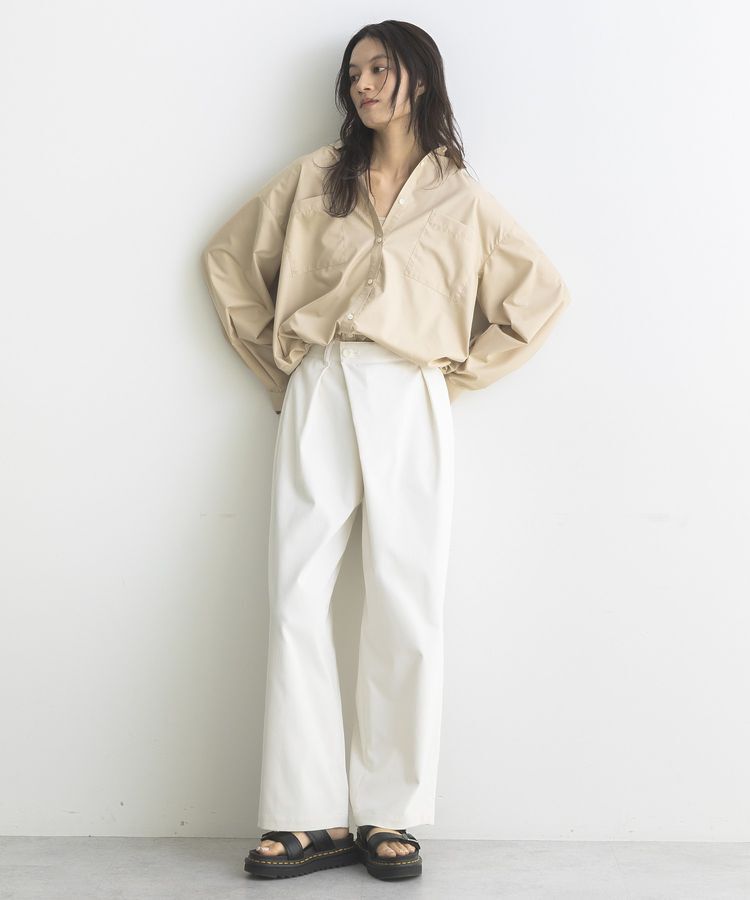 GARAGE OF GOOD CLOTHING「裾ドロストロングスリーブスクエアシャツ」|シャツ・ブラウス|