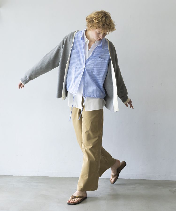 GARAGE OF GOOD CLOTHING「裾ドロストロングスリーブスクエアシャツ」|シャツ・ブラウス|
