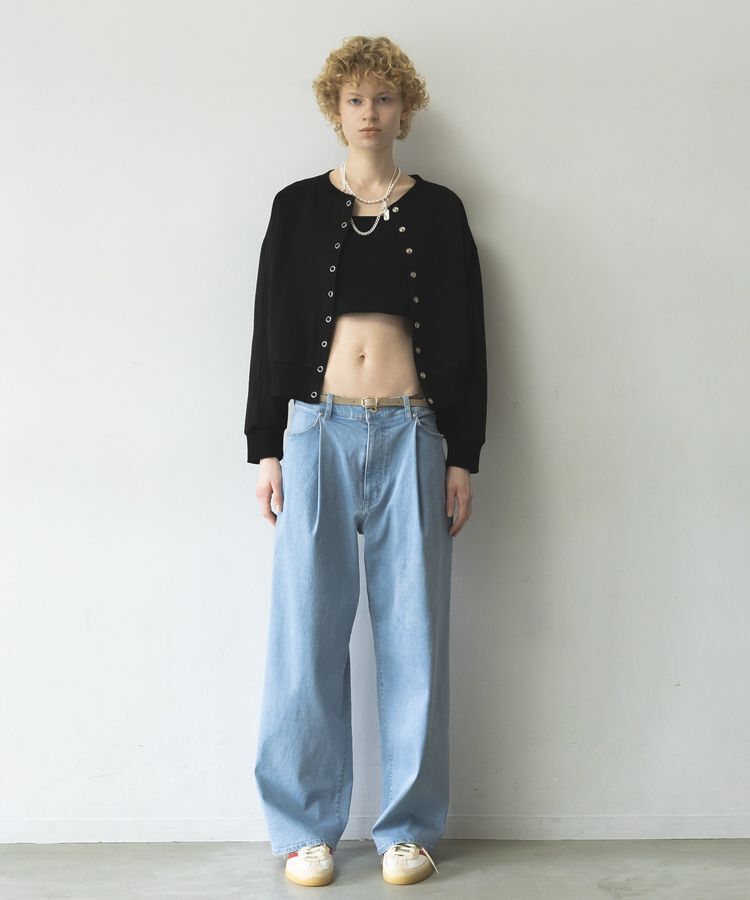 GARAGE OF GOOD CLOTHING「ワイドタック入りパンツ」|デニム|