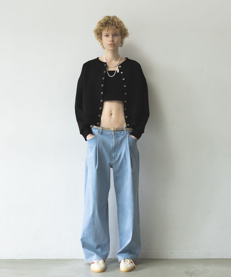 GARAGE OF GOOD CLOTHING「ワイドタック入りパンツ」|デニム|