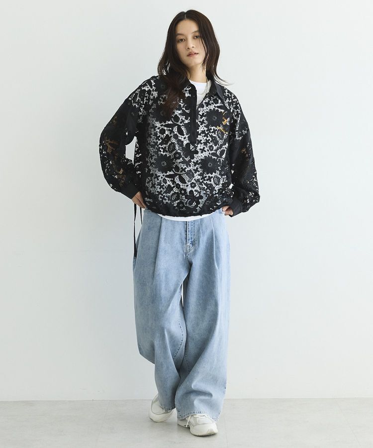 GARAGE OF GOOD CLOTHING「ワイドタック入りパンツ」|デニム|