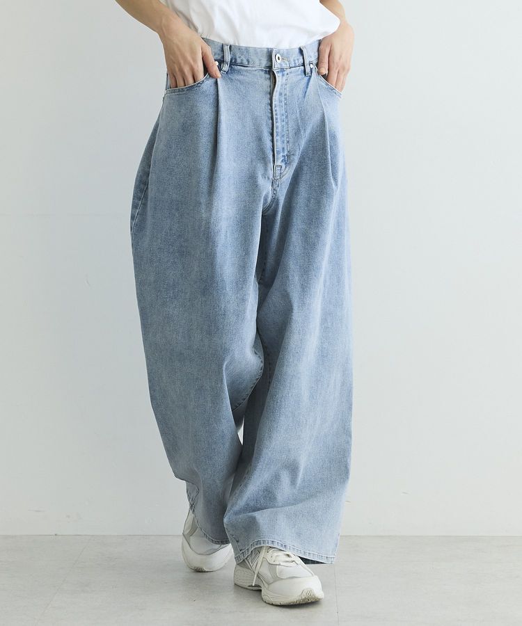 GARAGE OF GOOD CLOTHING「ワイドタック入りパンツ」|デニム|