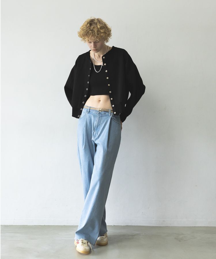 GARAGE OF GOOD CLOTHING「ワイドタック入りパンツ」|デニム|