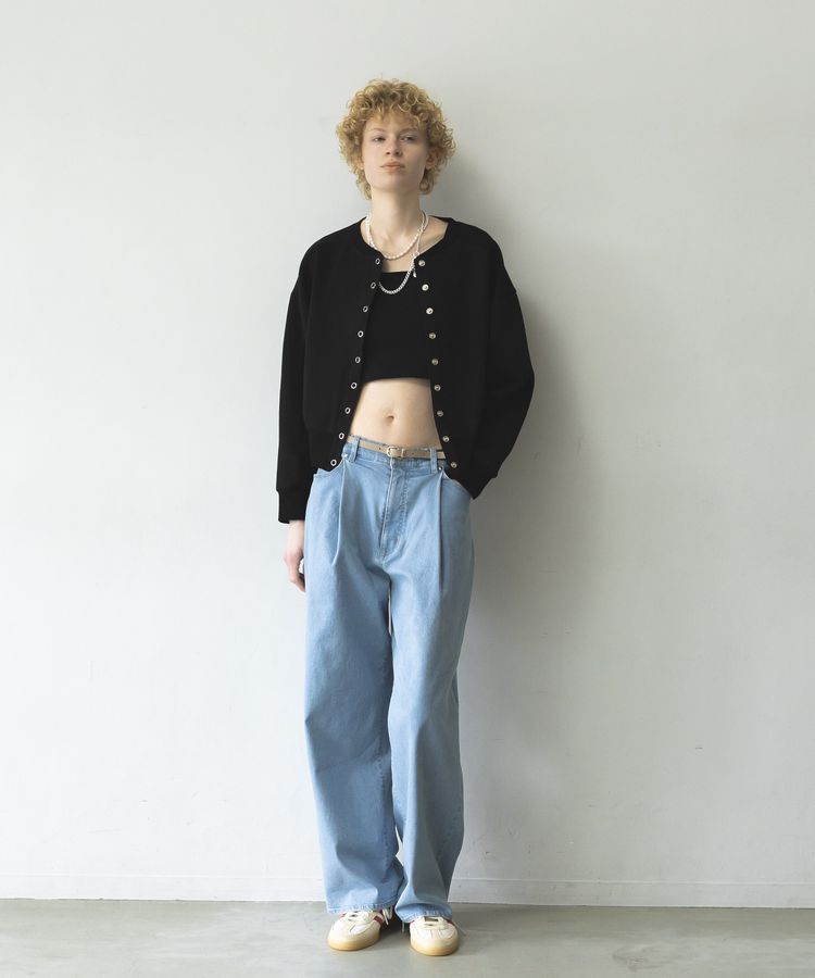 GARAGE OF GOOD CLOTHING「ワイドタック入りパンツ」|デニム|