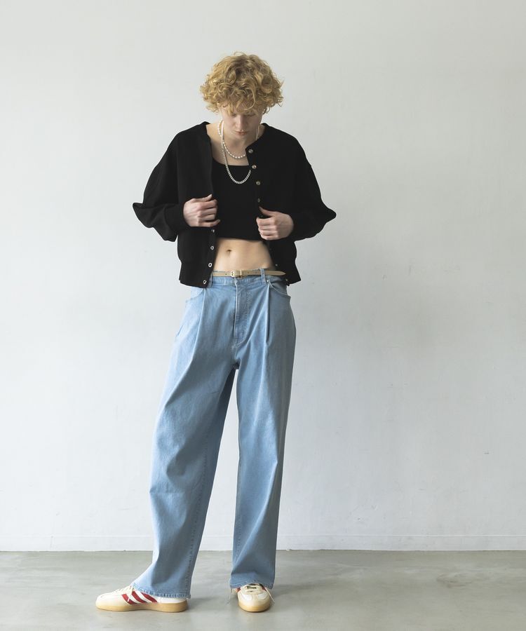 GARAGE OF GOOD CLOTHING「ワイドタック入りパンツ」|デニム|