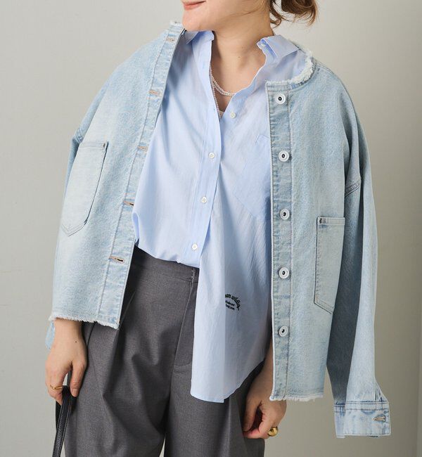  「セルビッチデニムノーカラージャケット」|デニムジャケット|