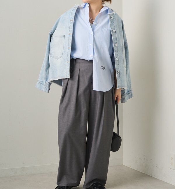  「セルビッチデニムノーカラージャケット」|デニムジャケット|