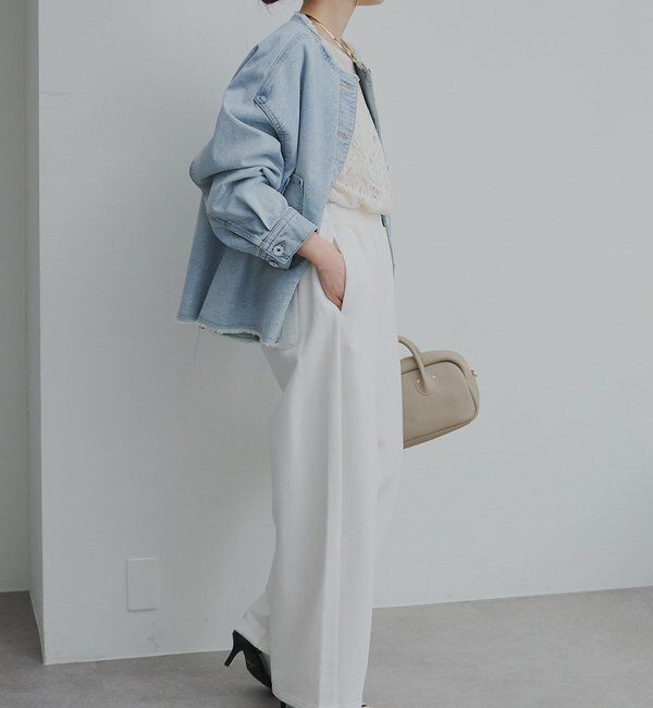  「セルビッチデニムノーカラージャケット」|デニムジャケット|