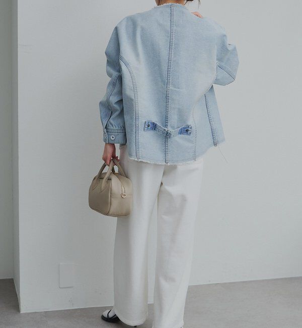  「セルビッチデニムノーカラージャケット」|デニムジャケット|
