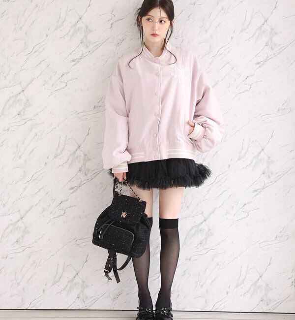  「ロゴ入りスカジャン」|ダウンベスト・ベスト|