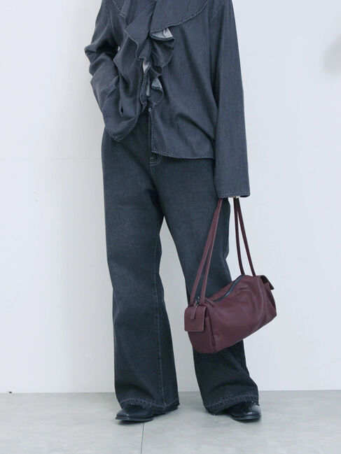 Samansa Mos2 blue「【ECO DENIM 】 フレアパンツ」|その他|