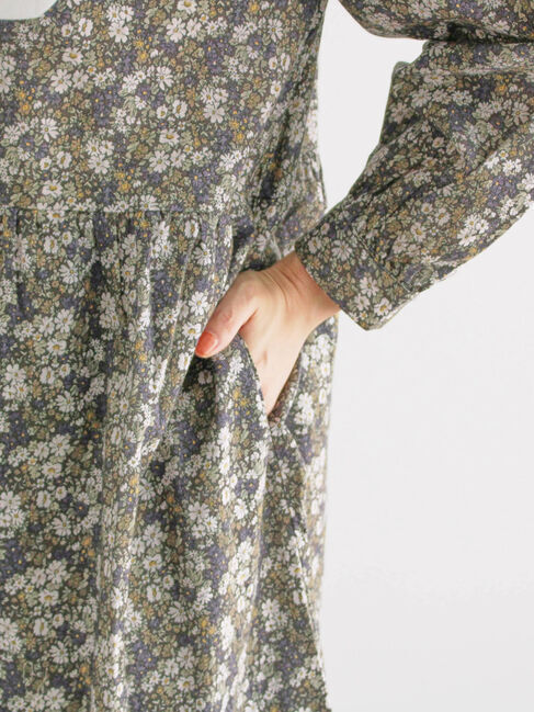 Samansa Mos2「【WEB限定】胸元配色花柄ワンピース」|ワンピース|