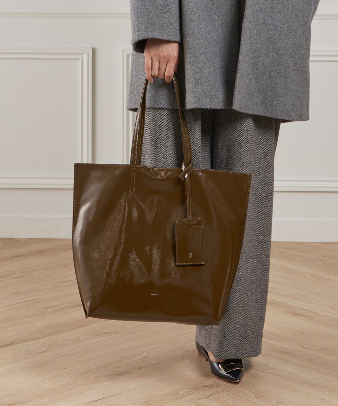 Le Souk「エナメルトートバッグ《 BEAURE/ヴュレ(ビュレ) 》」|トートバッグ|ブラウン